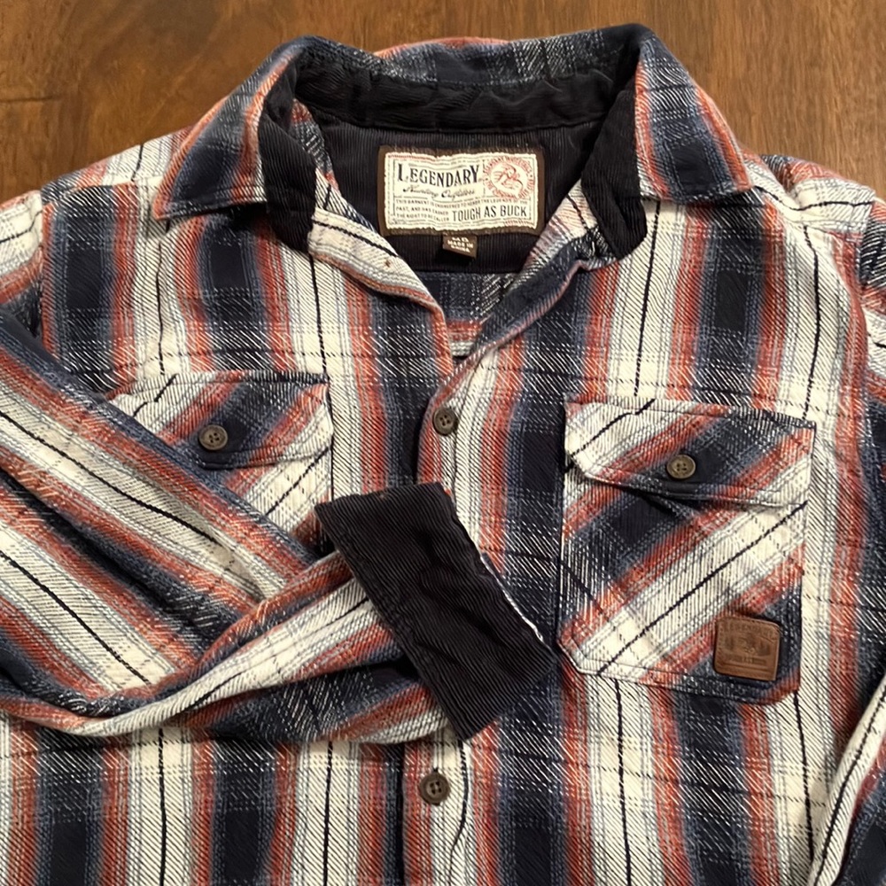 Mens Legendary Whitetails Tough As Buck flannel shirt, size Medium